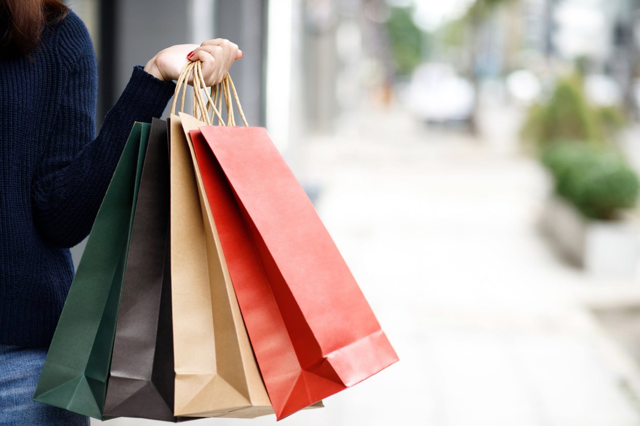 Person Holding Shopping Bags